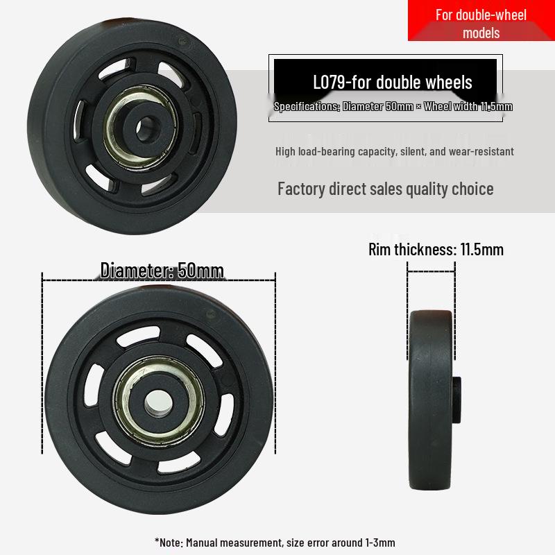 Universal Wheel Replacement for Luggage Suitcase: Leather Caster Rubber Roller Rim Repair Accessories