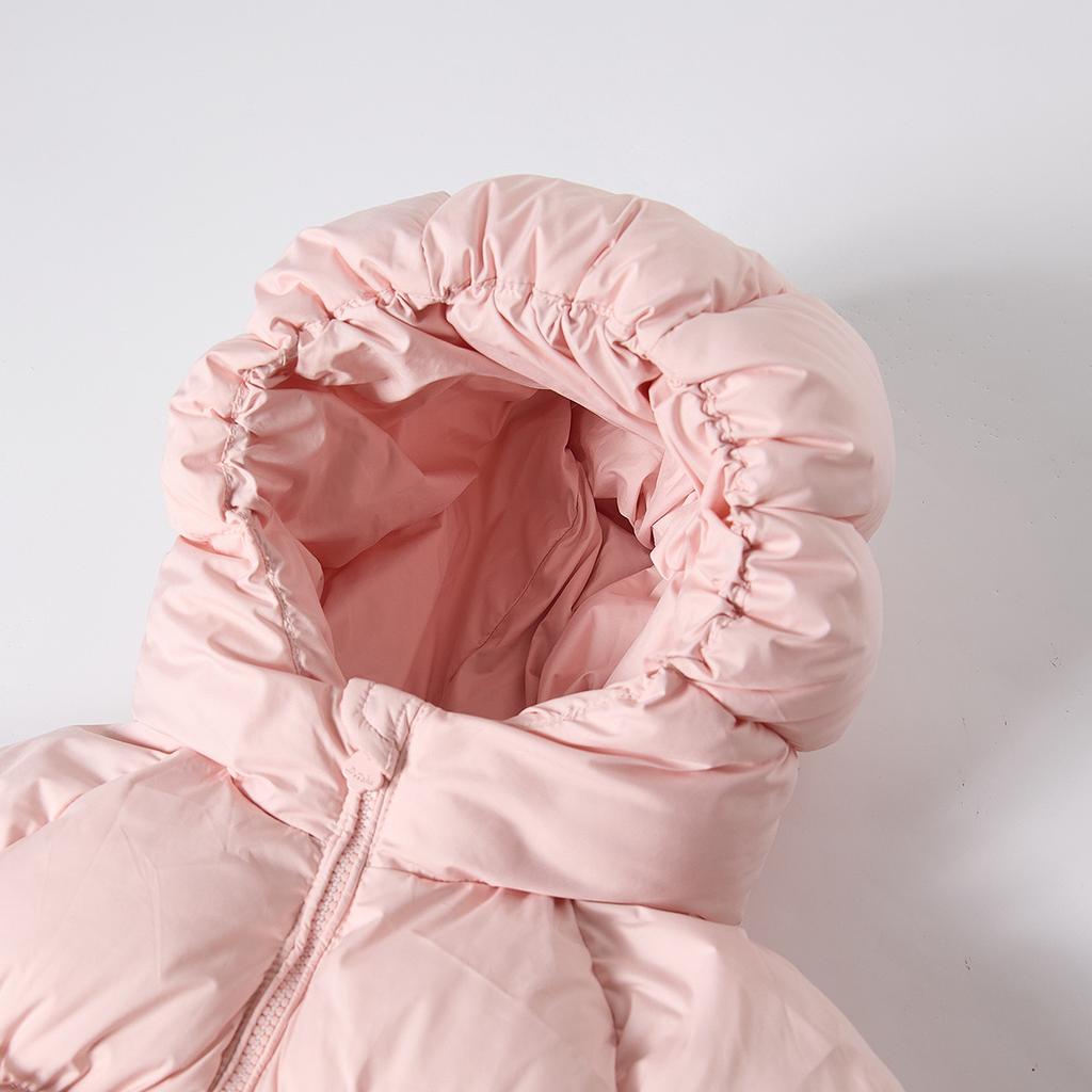 [Hooded Windproof Bow] Short Down Jacket for Infants and Girls, 25 Winter Children's Warm Casual Coat