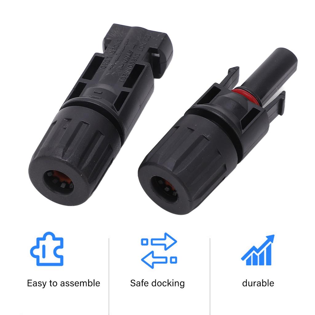 12PCS Solar Photovoltaic Connector IP67 Copper Tinned Pins Male Female Connector Kit for Industry
