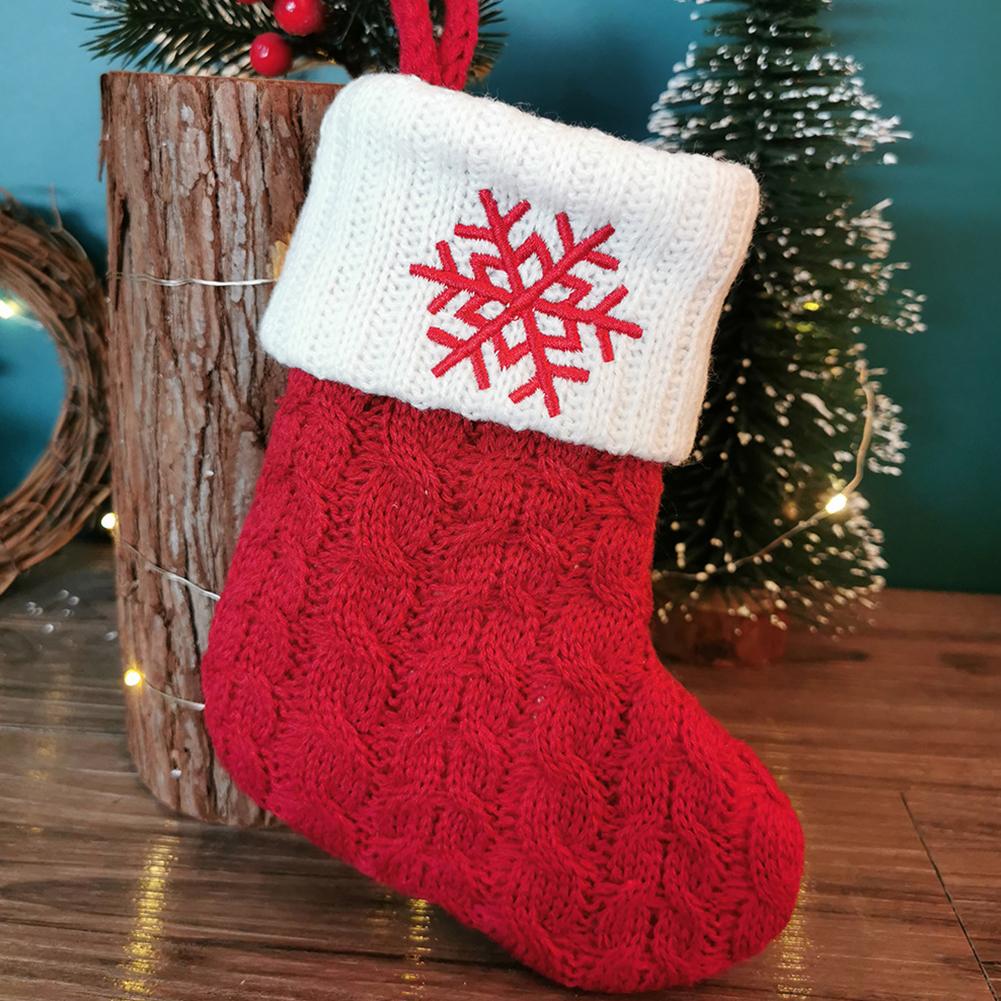 Socks 2022 Christmas Decorations Christmas Stocking Xmas Socks High Capacity Red