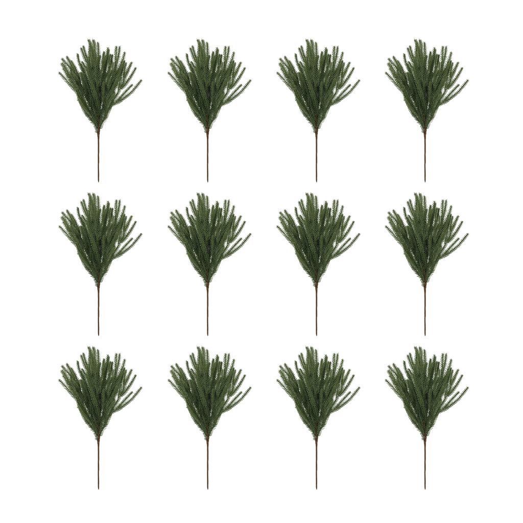Artificial Simulation Green Plants Christmas Norkford Needles Christmas Fake Plants Decoration  Leaf Tree Cuttings
