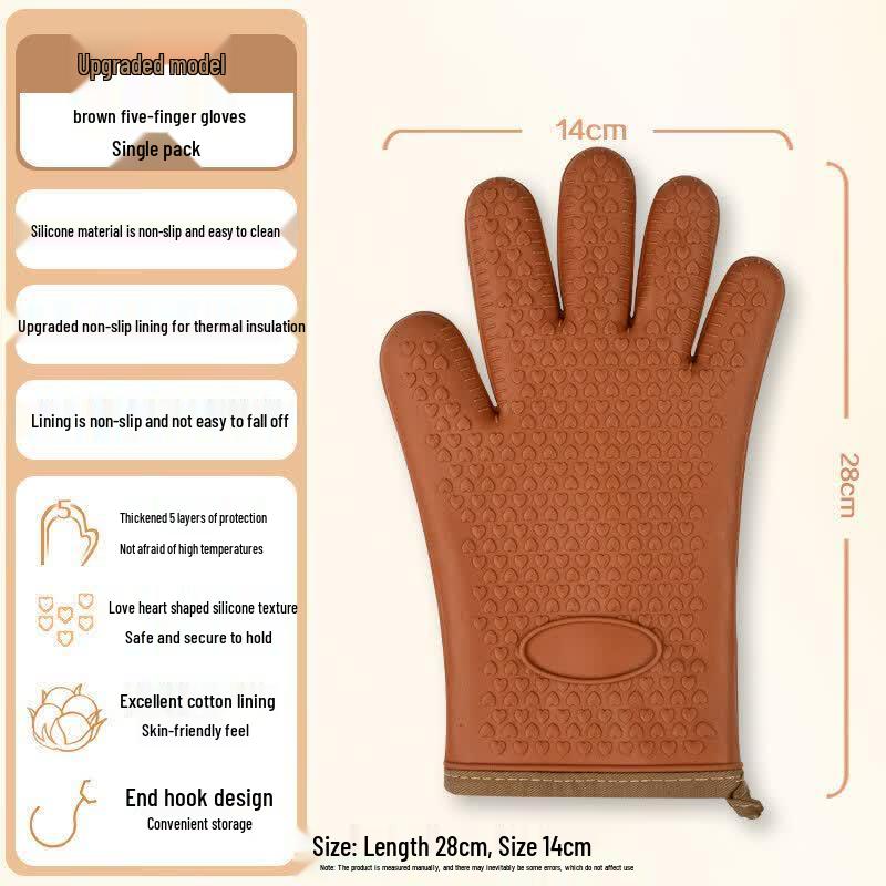 ZISIZ Silicone Heat Resistant Oven Mitt