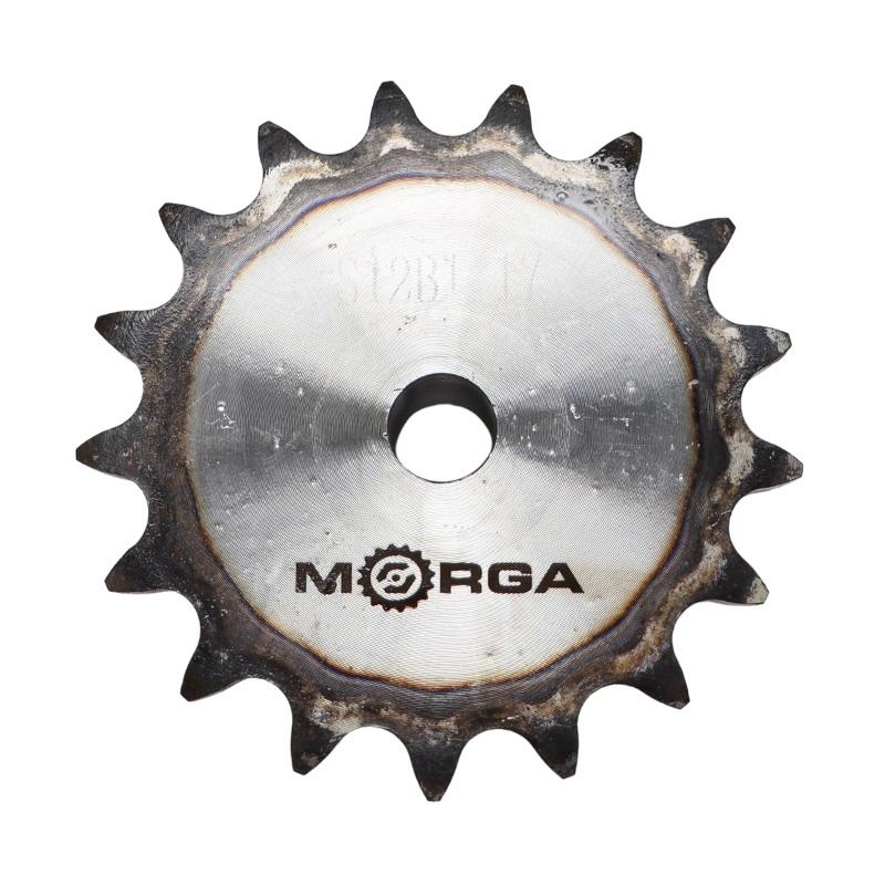 Hardened Chain Sprocket with Flange, Hub 12B-1 (R1 3/4) Z-17 Outer Diameter - 111.9 MORGA