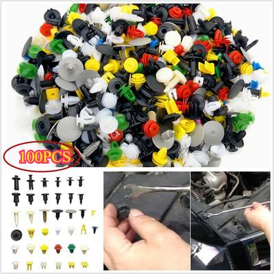100 STKS Auto Spatbord Drukker Retainer Pin Klinknagel Sierclip Deurpaneel Vormbevestiger