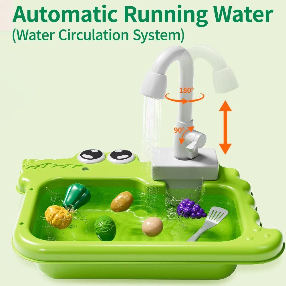 Universal Kitchen Sink Toy Rotatable Sink Faucet Play Tap Faucet Replacement Toy  For Girls