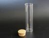 Glass Square Long Cylindrical Pot M with Cork, Cork Stopper Glass Bottles (6 Pieces)