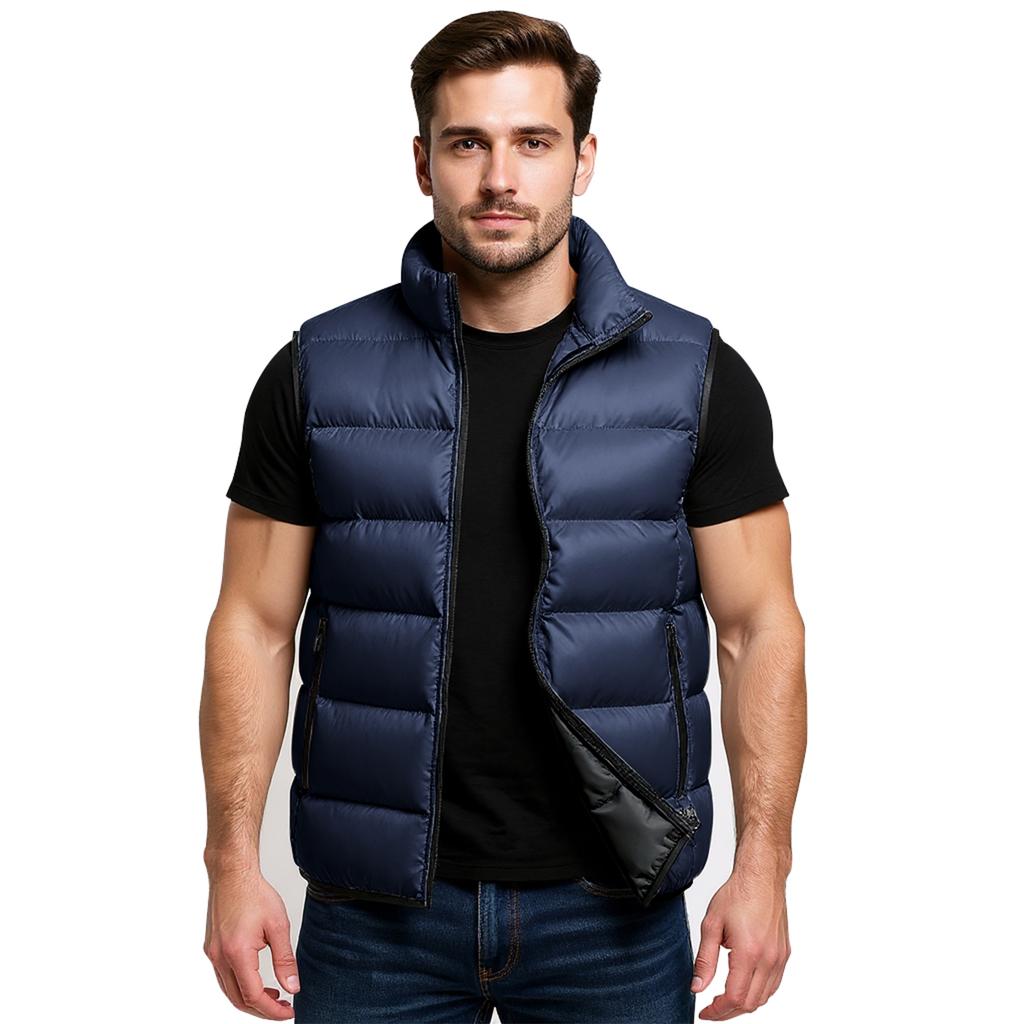 Men's Down Cotton Warm Outdoor Sleeveless Jacket
