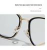 2026 Women's Fashionable Cat Eye Anti-Blue Light Glasses with Versatile Metal Frame and Plano Lenses