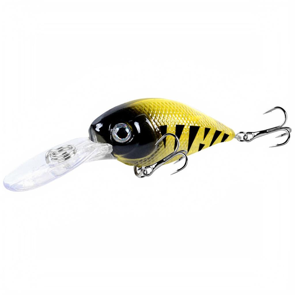 Fishing Floating Crankbait with Rattles, Lifelike Fish Pattern for and Trout