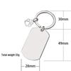 Laser-Printed Metal Dog Tag Keychain - Festival Gift Engravable Blank