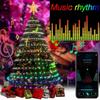 2025 New Christmas Tree Color Light Garland LEDRGB Glowing IC String Lights Bluetooth Control Function Christmas Decorative lamp