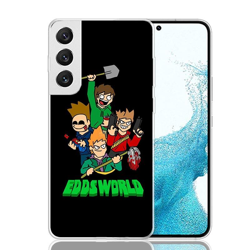 Anime Cartoon Eddsworld Phone Case For Samsung Galaxy S26 Ultra S23 S24 S25 Edge S20 FE S21 S22 Plus Soft Print Shell Cover Fund