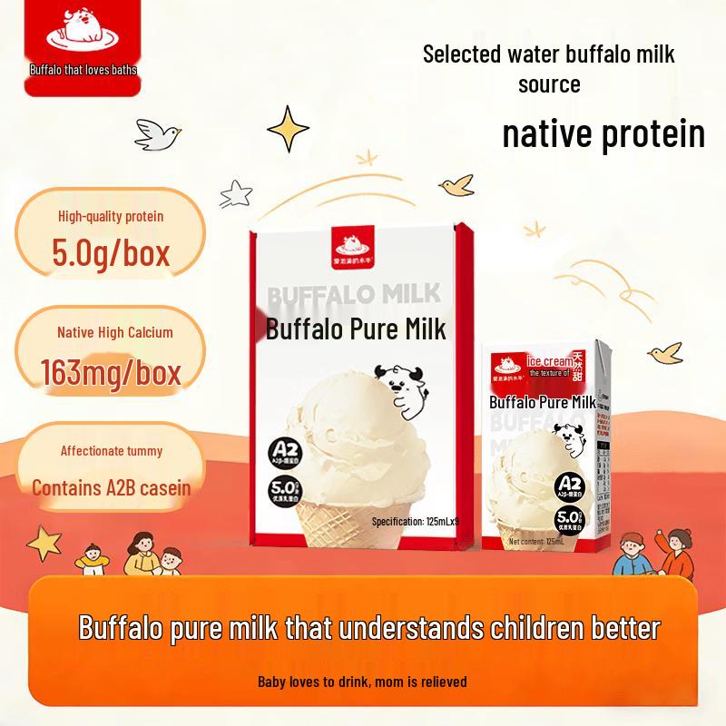 Bath-Loving Buffalo A2 Pure Milk