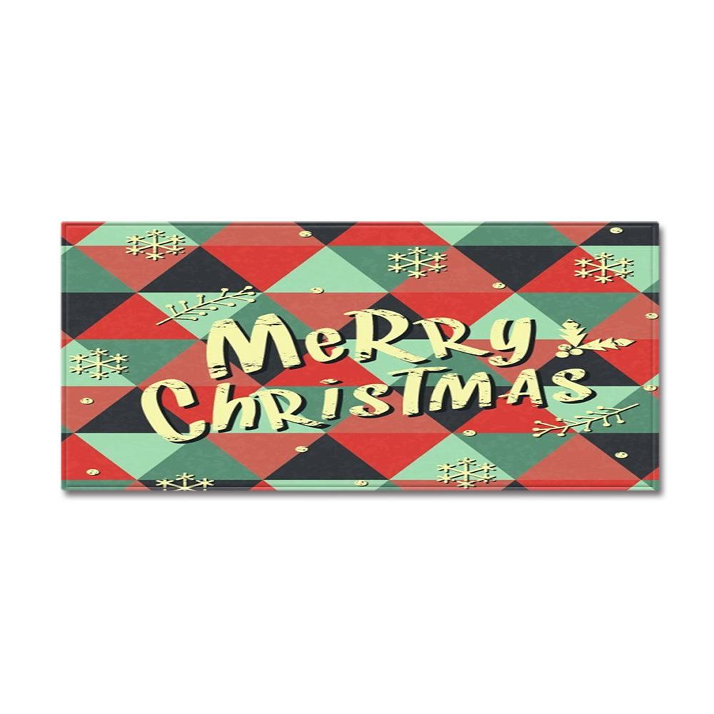 Christmas Household Bathroom Absorbent Non-Slip Mat Living Room Kitchen Sand Carpet Doormat Long Floor Mat