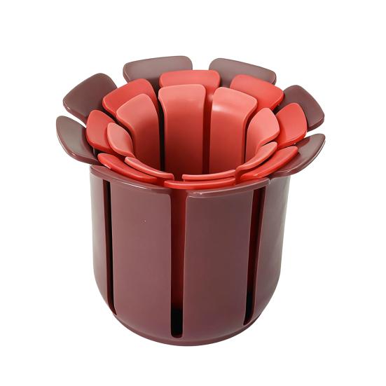 3 Pcs/Set Fruit Slicer Nesting Slicing Guides Lace-Designed Cutting Helper Watermelon Cutter Gadget Stackable Kitchen Tool