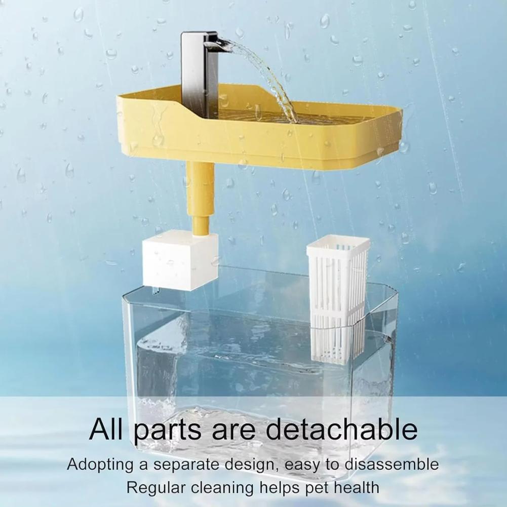 USB Automatic Water Drinking Fountain Dispenser Live Water Circulation Cat Water Bowl Removable with Pump Water Filter Silent