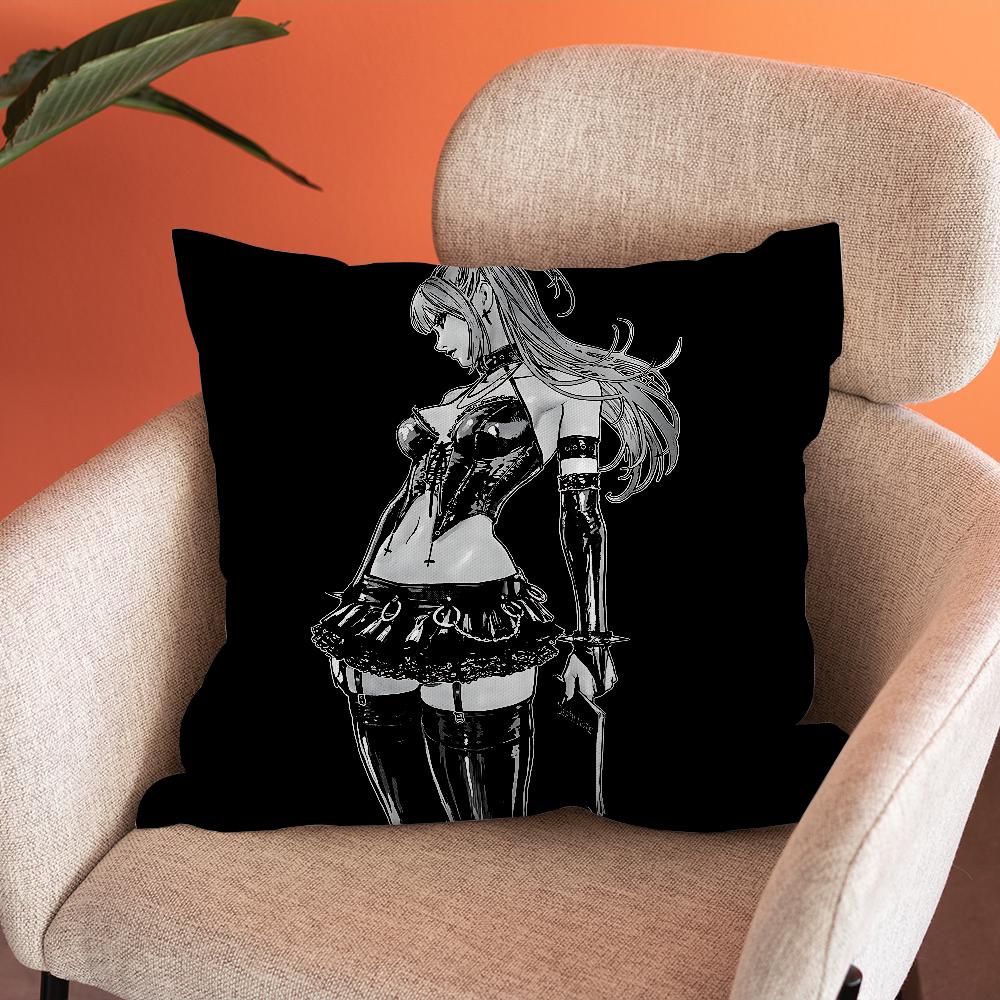 Misa Amane D-Death Notes Pillow Case Soft Cushion Cases for Farmhouse Sofa Decor Home Decorations and Protector Pillow Case