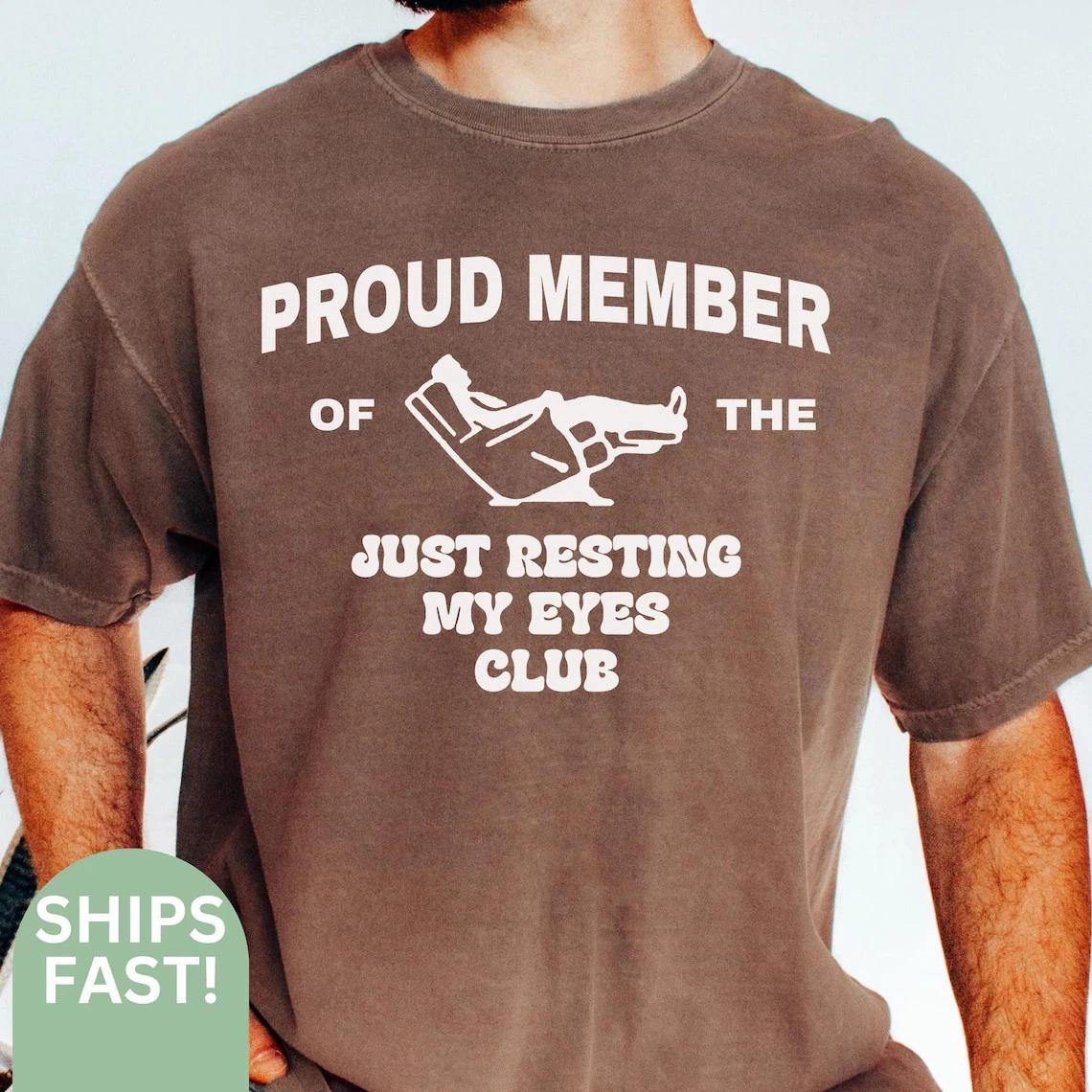 Funny Dad Shirt,Just Resting My Eyes Shirt for Dad Gift for Dad,Mens T-Shirt S