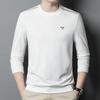 Men's Business Bottoming Shirt, Casual and Versatile Sweatshirt, Korean Style Slim Long-sleeved T-shirt, Round Neck Pullover