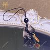 Where Winds Meet Silver Obsidian Cat Phone Charm Midnight Blades Game Player Pendant Anime Cosplay Backpack Charm for Game Fans