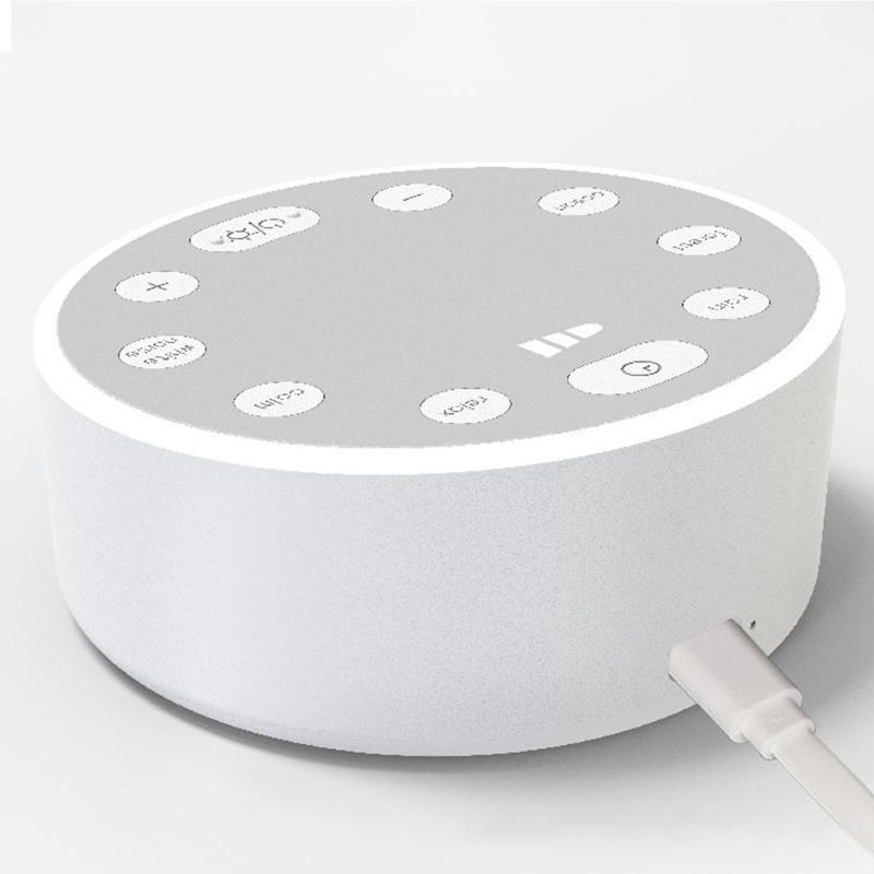White Noise Machine Featuring LED Night Light And Timer Function For Improved Sleep Quality Stress Relief Device