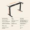 Electric Standing Desk Frame Dual Motor Adjustable 70-117 Cm H Black