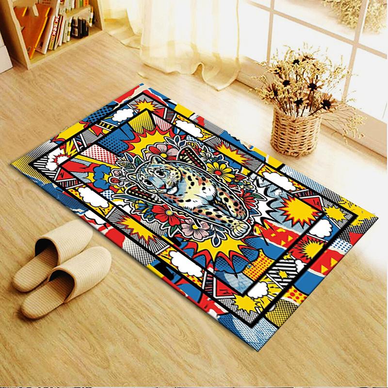 2025 New Snow Leopard Animal Carpet Rug for Living Room Bedroom Home Sofa Decoration,Kids play Non-slip Floor Mat111