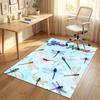 Dragon Phoenix Theme Crystal Velvet Rug Personalized Custom Name Text Soft Floor Mat Home Decor