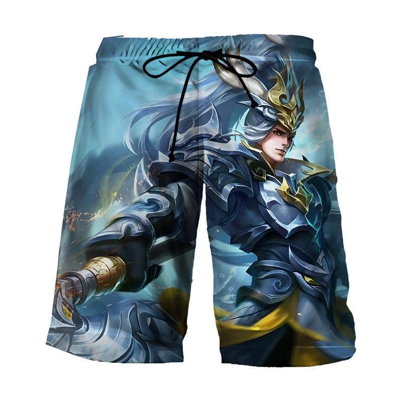 King of Glory Shorts 3D Printed Long Summer Casual Shorts for Primary Secondary School Students Adolescents Shorts Men’s