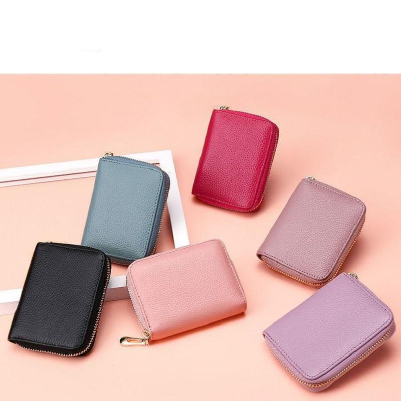 Kartenhalter PU Business Bank Kredit Bus ID Kartenhalter Abdeckung Münzfach Anti Entmagnetisierung Geldbörsen Tasche