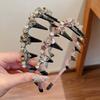 Rhinestone Shiny Head Hoops Hair Bands Women Luxury Korean Bezel Headbands Ladies Fashion Dating Party Hair Accessories Headwear