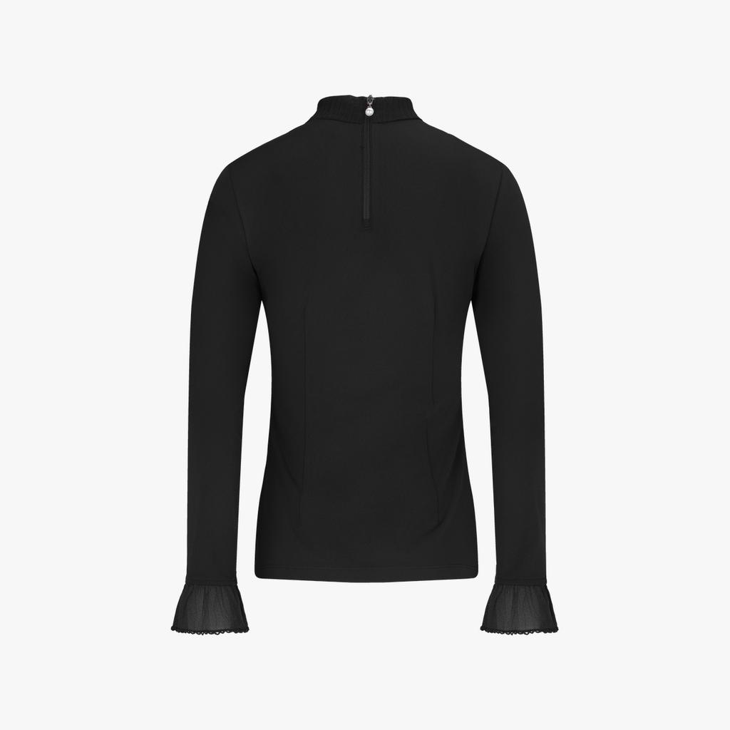 FAIRLIAR GOLF Sheer Ribbon T-Shirt (Black)