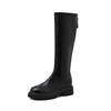 Boots Women's 2025 Autumn and Winter Height Increase Knight Boots Martin Elastic Boots Thick-soled Long Tall Boots Show Skinny and Tall