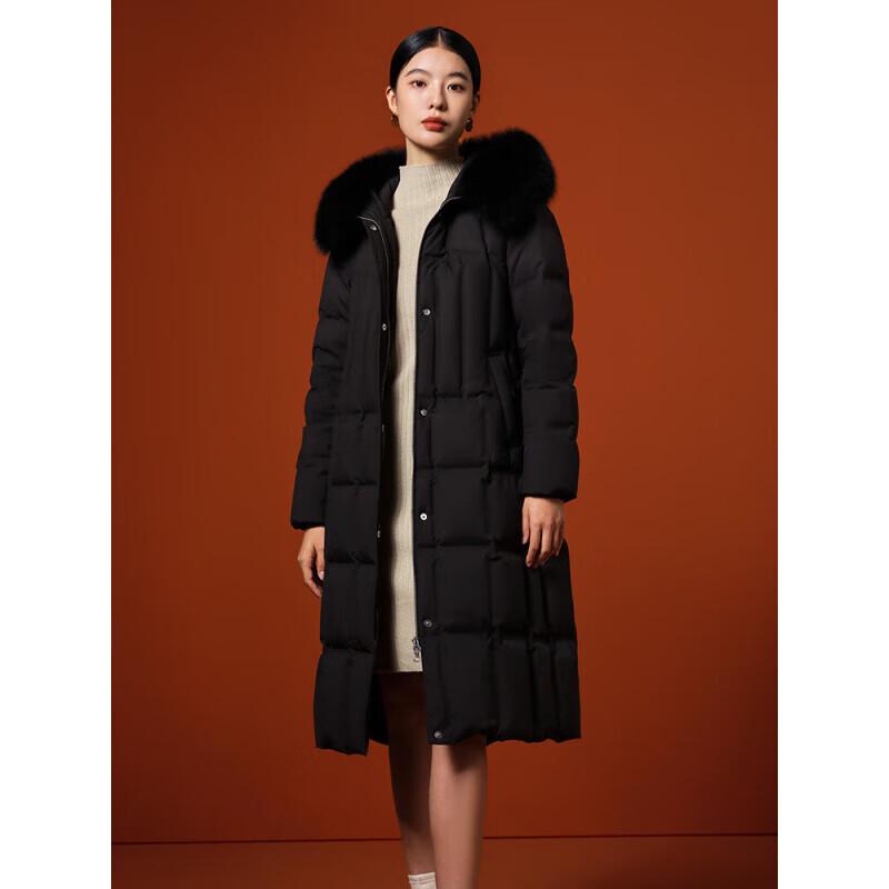 

Tanboer Women s Extreme Cold Long Goose Down Jacket with Blue Fox Fur Collar TB232868 175