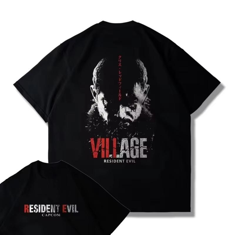 Capcom Games PS5 Resident Evil 4 Remastered Short Sleeve T-Shirt Men's and Women's Clothing Printed Harajuku Y2k Top
