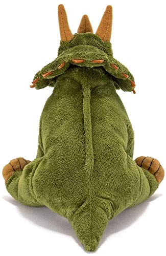 Colorata Triceratops Plush Toy (S Size/Sitting Series) Soft Touch/Realistic (Dinosaur Plush Toy) Dinosaur Toy Doll/Birthday Gift Present (Twice Checke