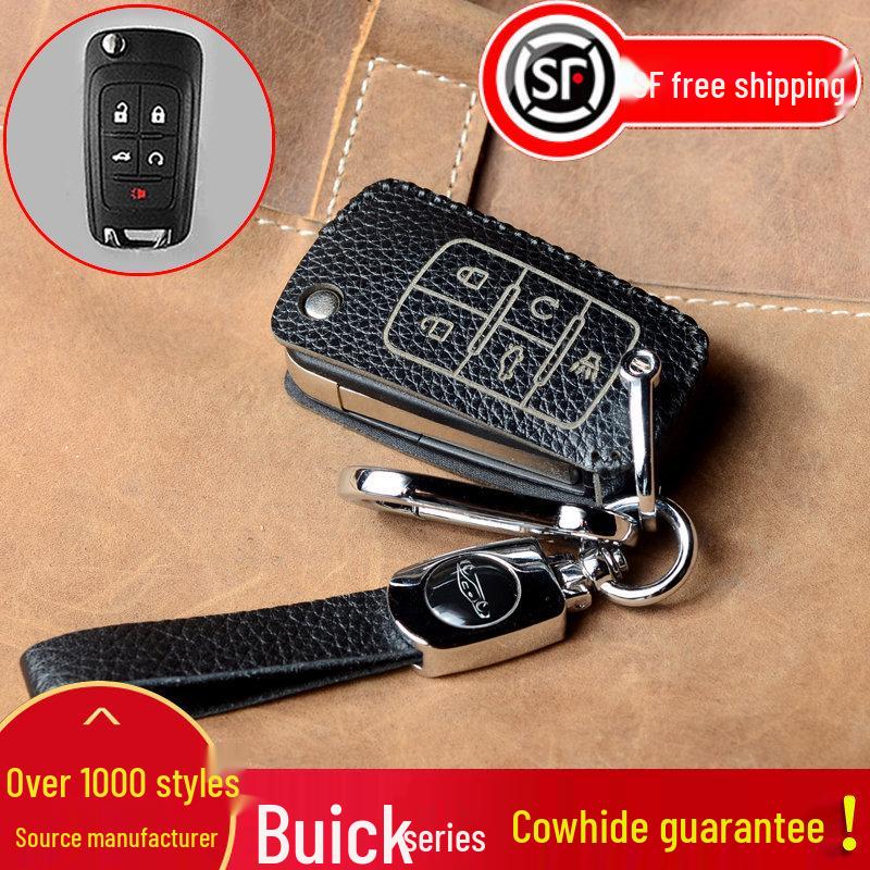 Leather Key Case for Buick Models: Excelle, Verano, Envision, GL8, LaCrosse, GL6, Regal, Excelle GT