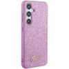 Guess Guhcs24Mhggshu S24+ S926 Fioletowy/Purple Hardcase Brokatowy Napis