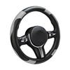 Leather Steering Wheel Cover Non-Slip Car Steering Wrap with Honeycomb Ventilation
