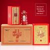 Red Glass Baijiu Bottle with High Seal, 500ml – Perfect for Weddings and Celebrations, Gift Box Included.