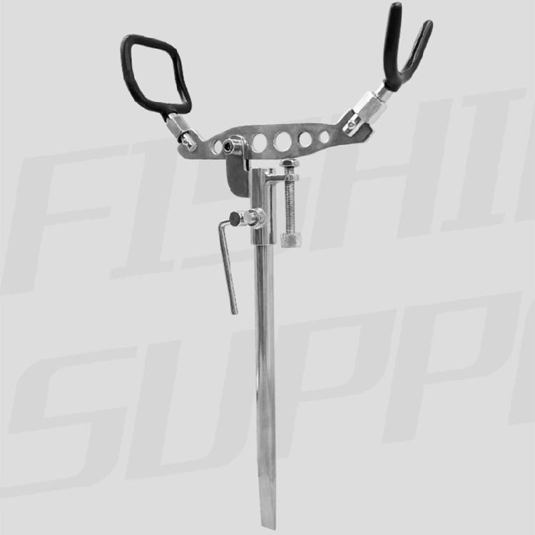 Universal Stainless Steel Fishing Support Tool Adjustable Fish Poles Holder Support Stand Ground Insert Bracket