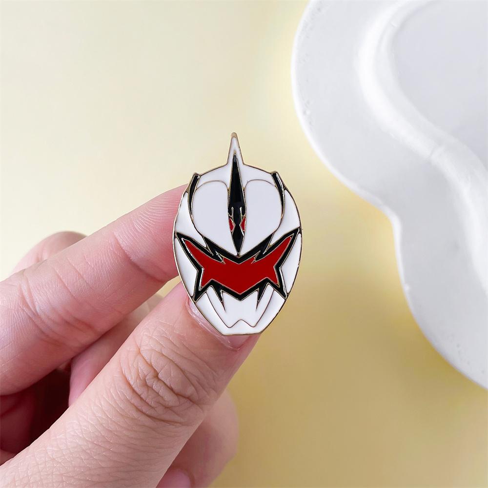 Power Dinosaur Rangers Enamel Pin Set Colorful Battle Suit Combat Helmet Lapel Badge Classic Anime Jewelry Collection