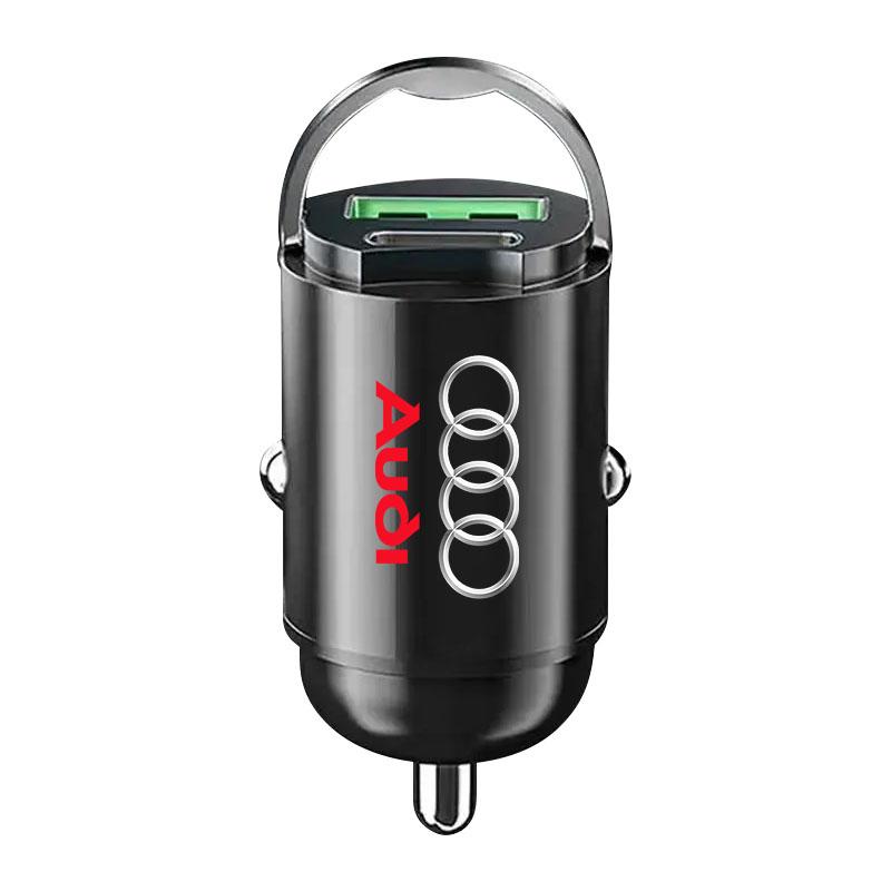 Mini Car Charger 12-24V Lighter Fast Charging Car USB Type C Charger For Audi TT Q3 Q5 Q7 Q8 B5 B6 B7 B8 B9 Q7 8P 8V 8L A3 A4 A5 A6 A7 A8 8L R8