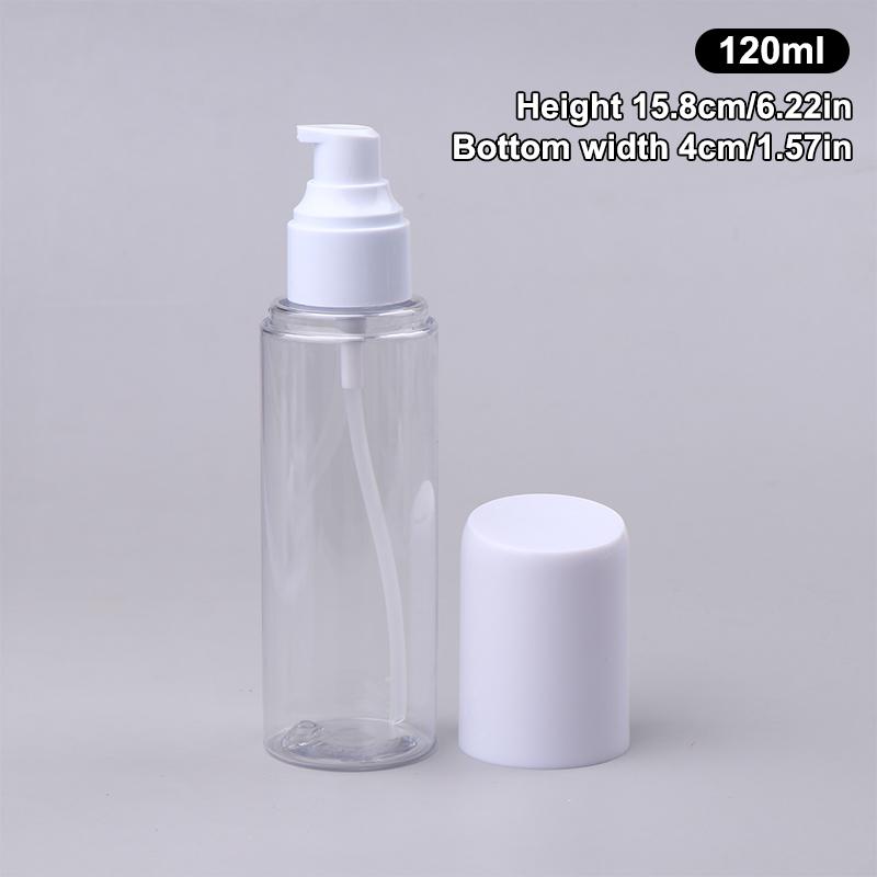 100/120/150ml Travel-Sized Refillable Pump Bottles – Press-Type Dispensers for Lotion, Emulsion, and Cosmetic Storage