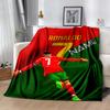 Ronaldo's Iconic Number Seven Personalized Text Blanket Lightweight Personalized Blanket Comfortable Versatile for Chair Sofa Home Decor Office Chair
