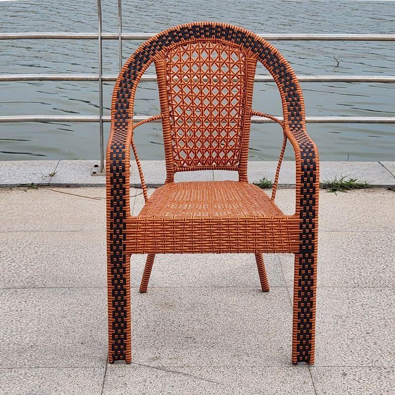 Xinjiang High-Back Rattan Leisure Chair - Free Shipping, Widened Design for Elderly, Perfect for Balcony or Mahjong.