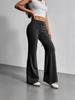 2025 Autumn European & American Women's High Waist Drawstring Flare Pants
