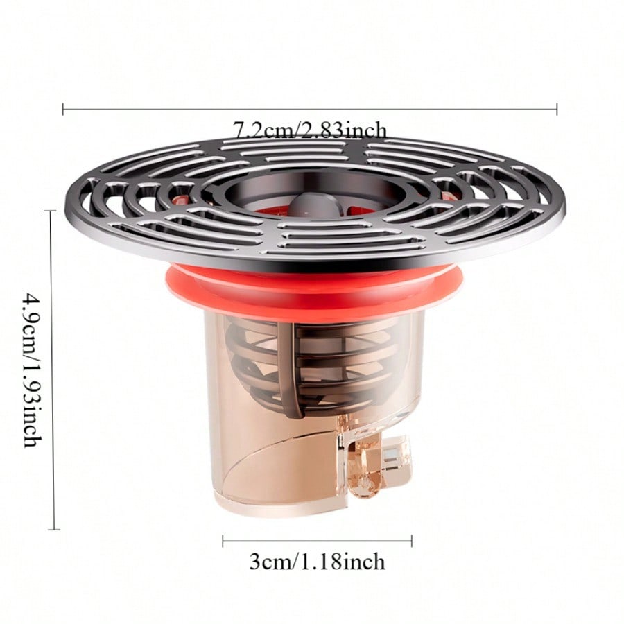 1PC Plugue de drenagem de piso de banheiro, núcleo grande de filtro anti-odor, artefato anti-odor de esgoto de banheiro, plugue de cobertura anti-insetos voadores