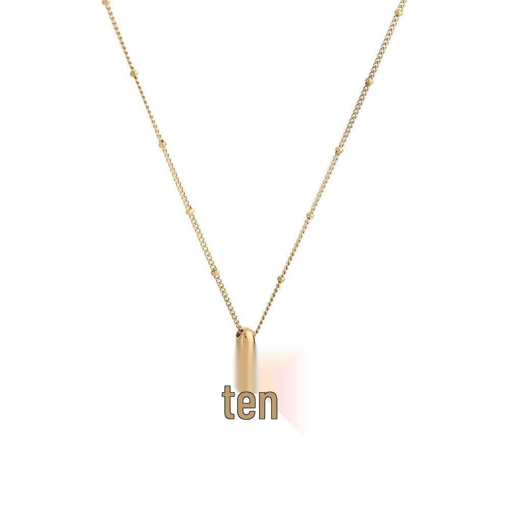 Stainless Steel 18K Gold Plated Alphabet Pendant Necklace