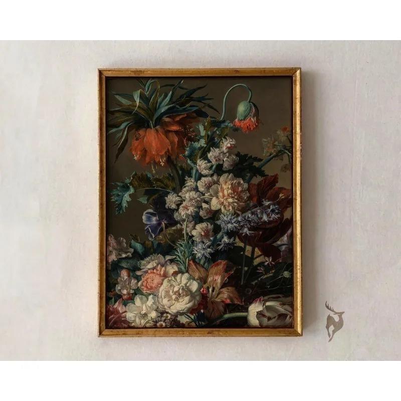 

Викторианский цветок изобразительное искусство ботанический постер натюрморт коттедж ядро антикварная печать холст картина французский деревенский домашний декор 21cm×30cm NoFrame